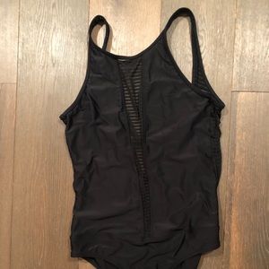 black one piece bathing suit
